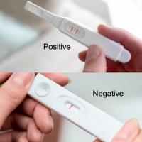 Positive and negative pregnancy test